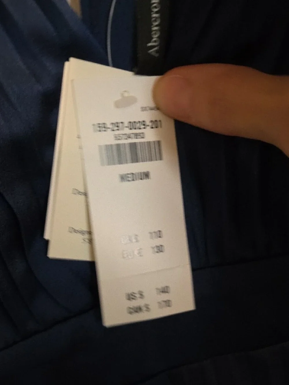 Abercrombie & Fitch Navy Pleated V-Neck Maxi Dress